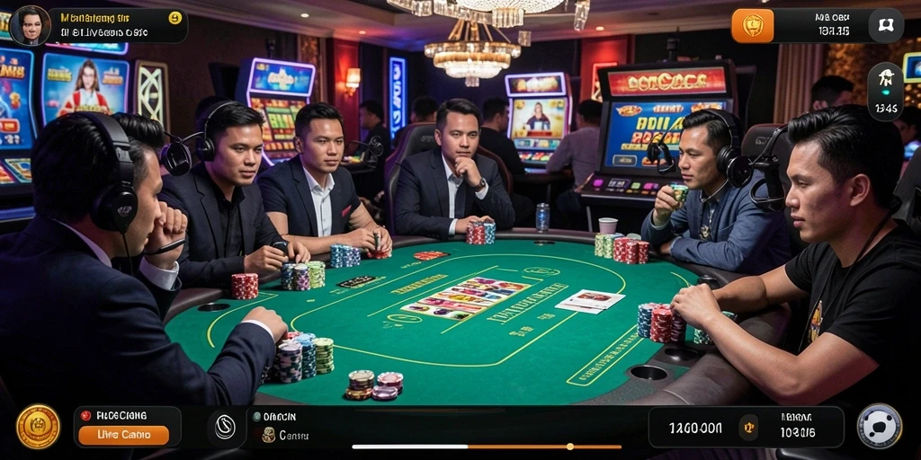 Screenshot dari gameplay menegangkan di aplikasi Live Casino 3446.