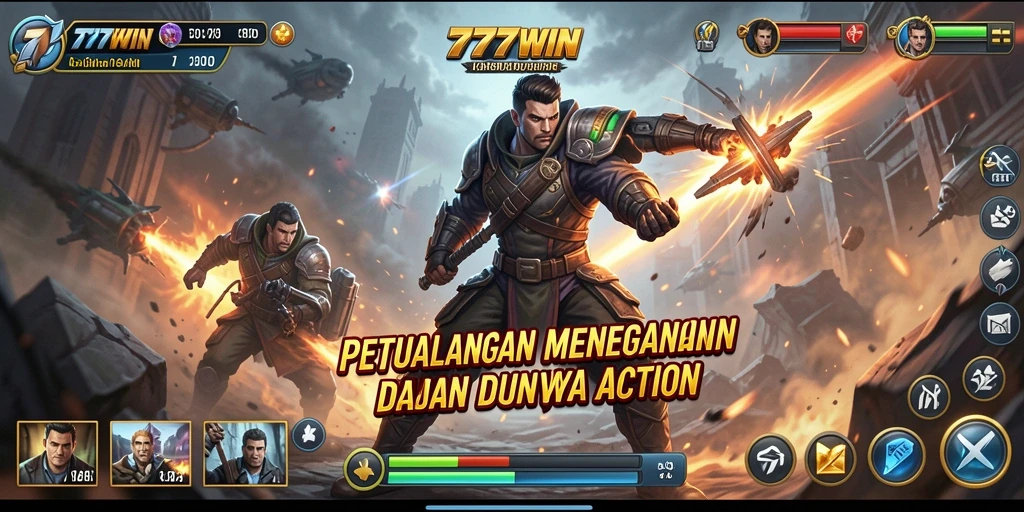 Tampilan gameplay <strong>777WIN</strong> yang intens dan mendebarkan saat bertarung.