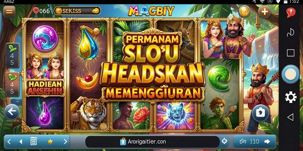 Tampilan gameplay seru dari AA62 dengan banyak pilihan slot.