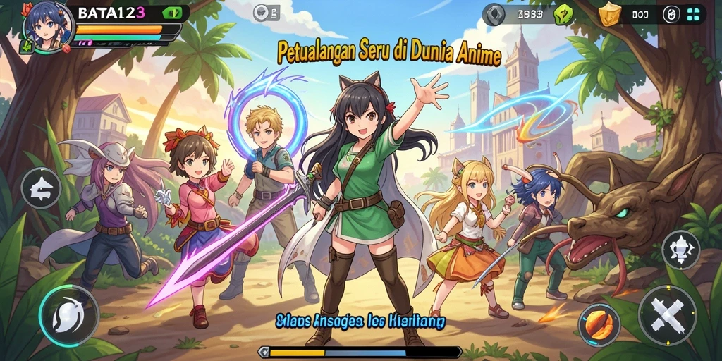 Tampilan gameplay BATA123 yang seru dan penuh warna.