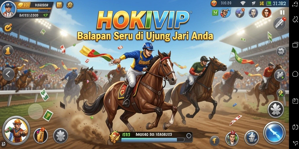Gameplay balapan seru dengan mobil yang kustomisasi.