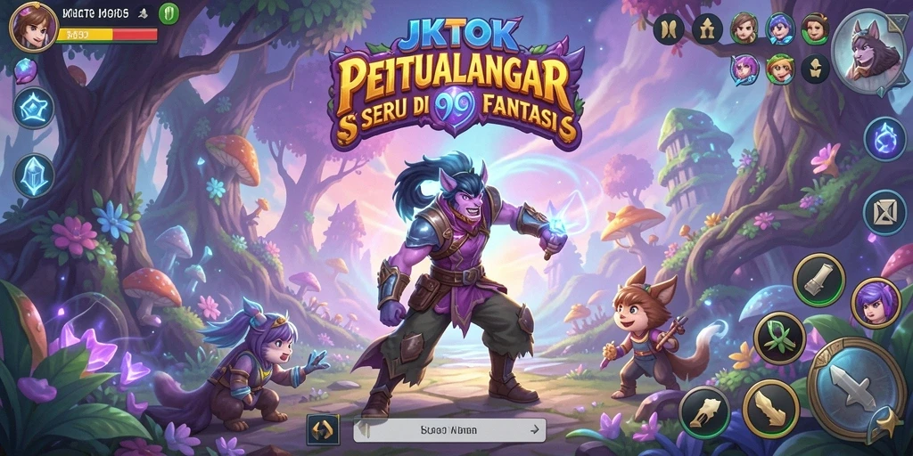 Screenshot gameplay JKTOK dengan aksi petualangan yang seru.