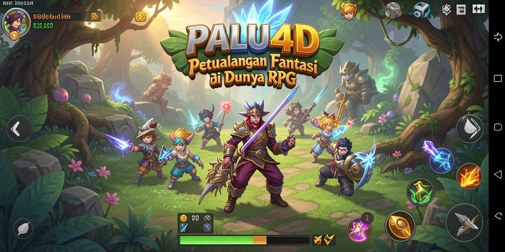 Screenshot menunjukkan aksi seru di dunia RPG PALU4D.