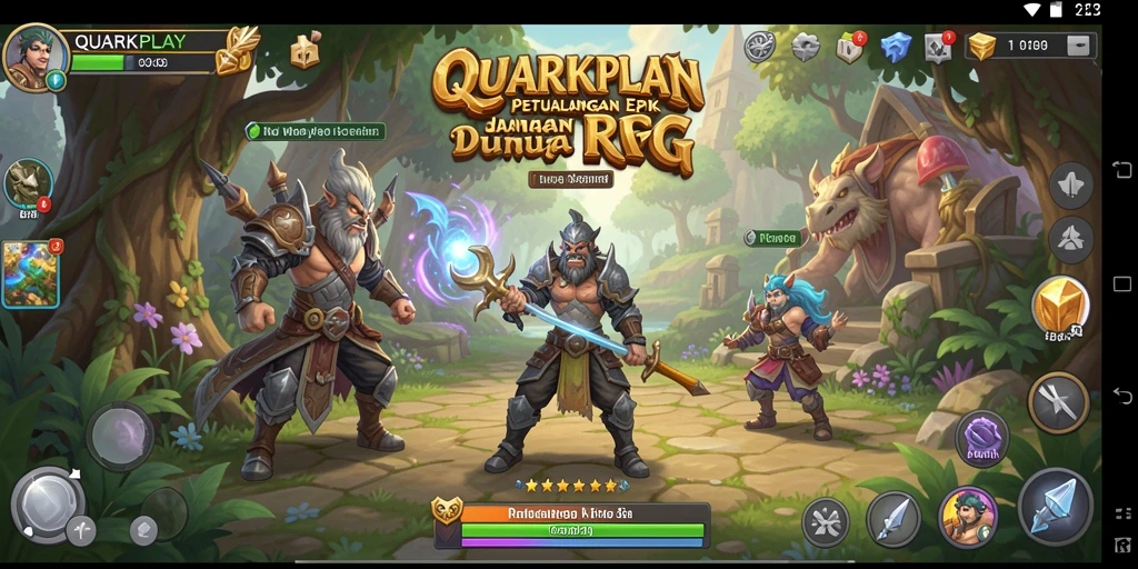 Tampilan gameplay RPG yang mendalam dan memikat di QUARKPLAY.