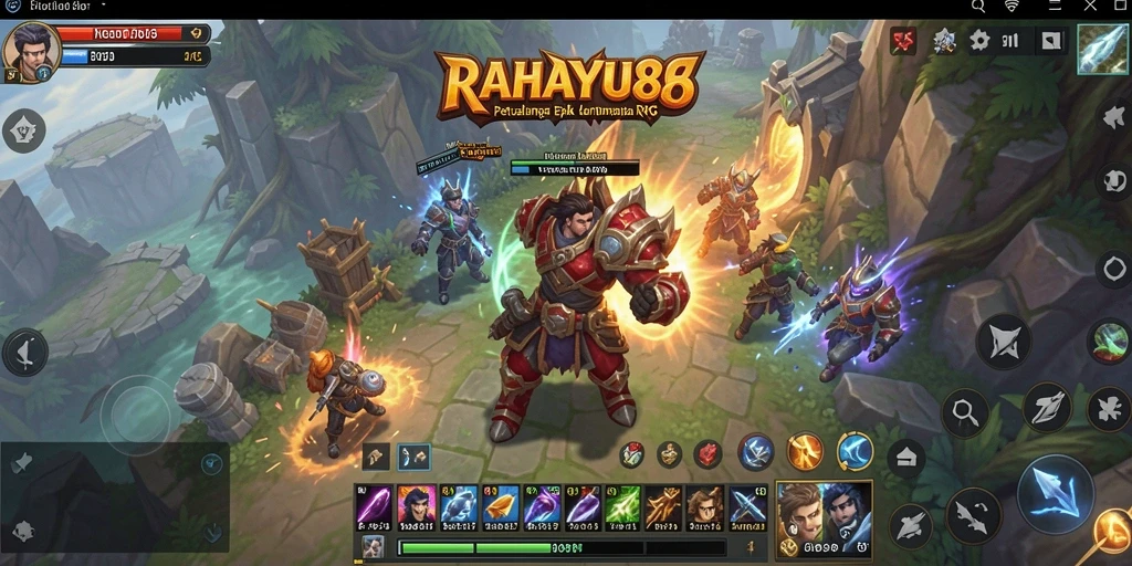 Tampilan gameplay menakjubkan dalam RAHAYU88 penuh aksi RPG.