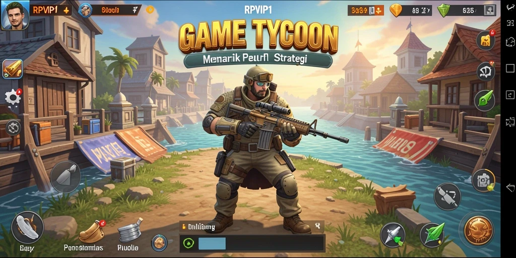 Screenshot gameplay RPVIP1 yang menunjukkan pengelolaan bisnis yang strategis.