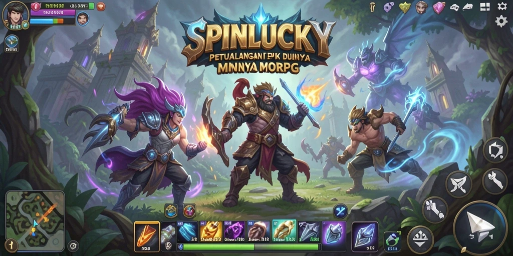 Tampilan aksi seru dalam gameplay SPINLUCKY.