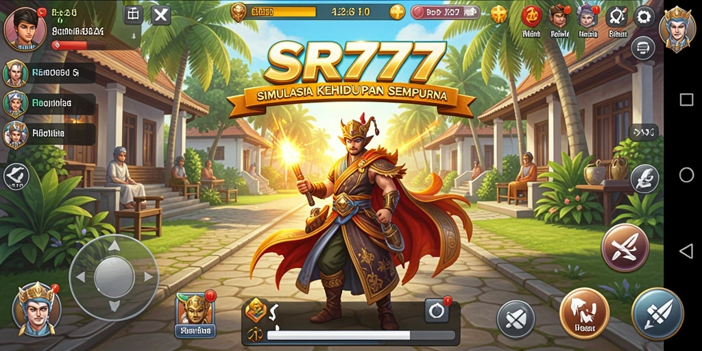 Screenshot gameplay SR777 menampilkan simulasi kehidupan yang realistis dan interaksi sosial.