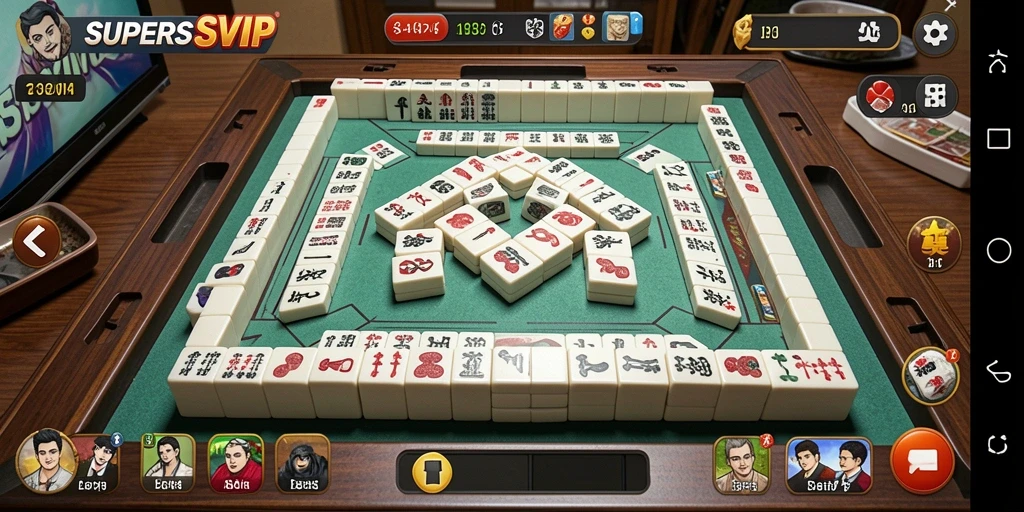 Tampilan gameplay SUPERSVIP dengan tantangan Mahjong yang menarik.