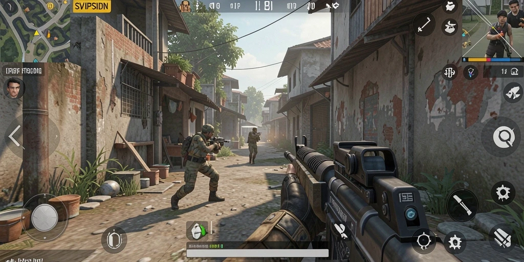 Screenshot menunjukkan aksi menegangkan dalam gameplay SVIPSIDN.