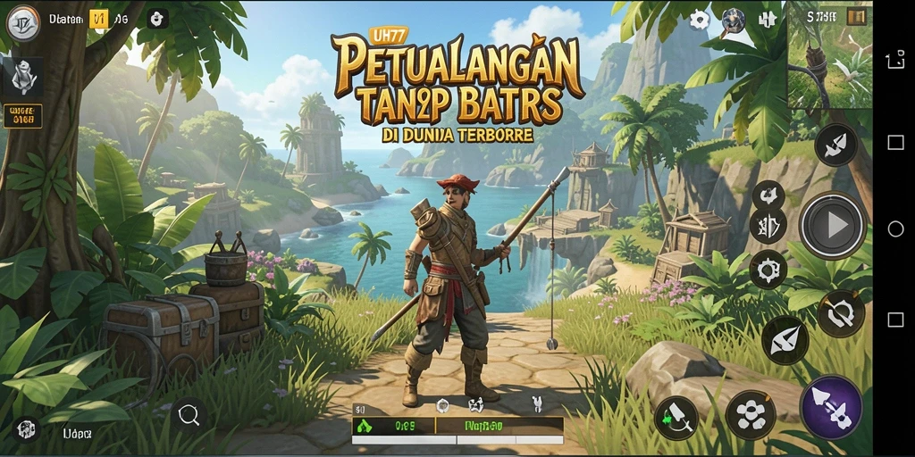 Tampilan gameplay <strong>UH77</strong> saat menjelajahi dunia terbuka yang menakjubkan.