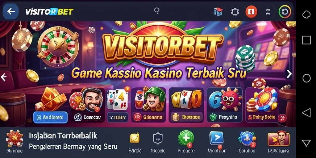 Tampilan gameplay Kasino yang mendebarkan dan interaktif di VISITORBET.